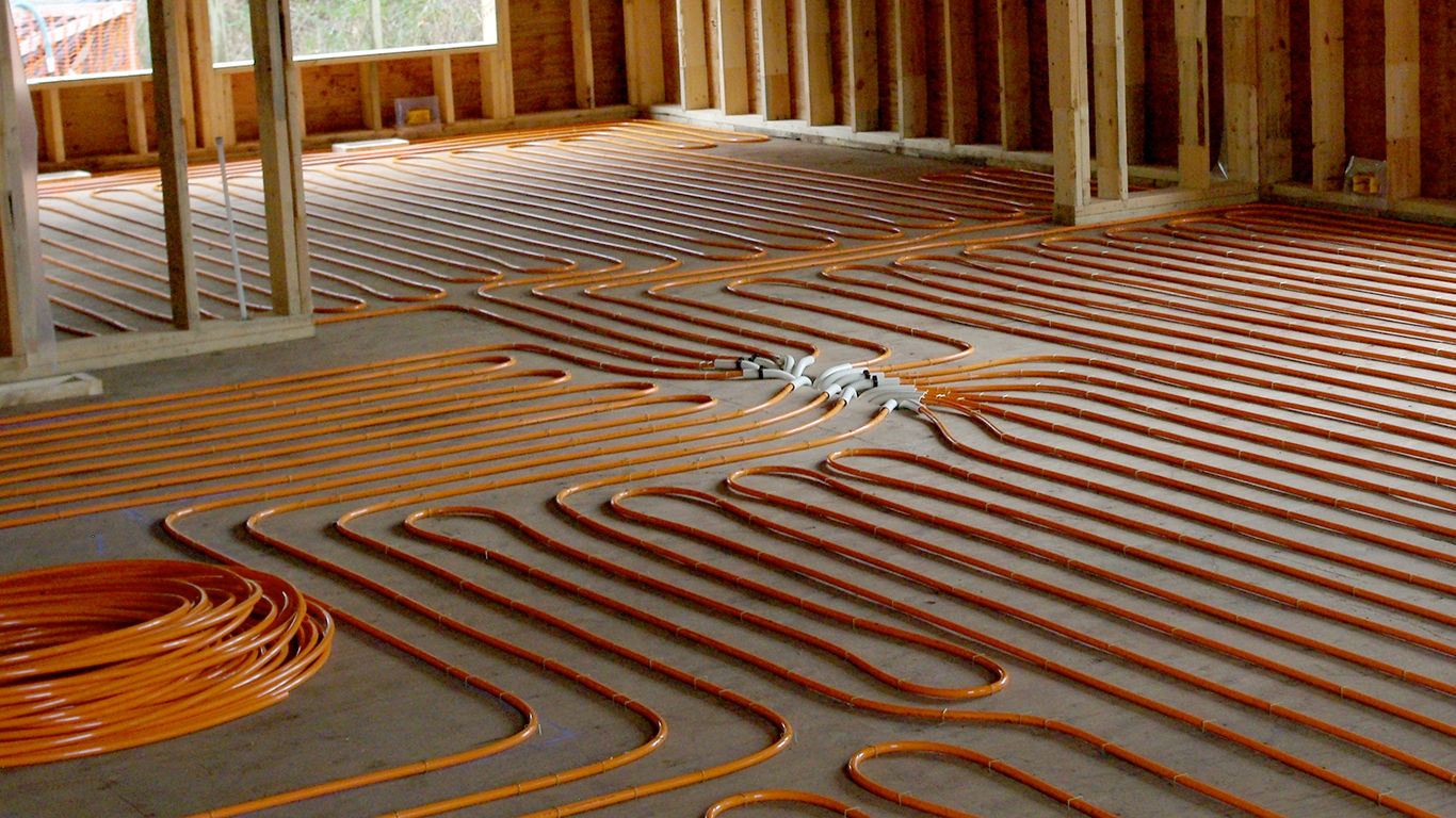 Indoor hydronic floor